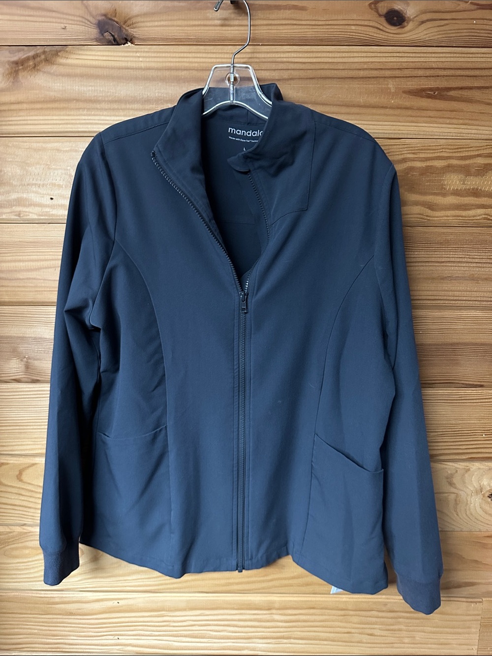 Mandala Women's Gray Lightweight Zip-Front Women's Jacket Size L